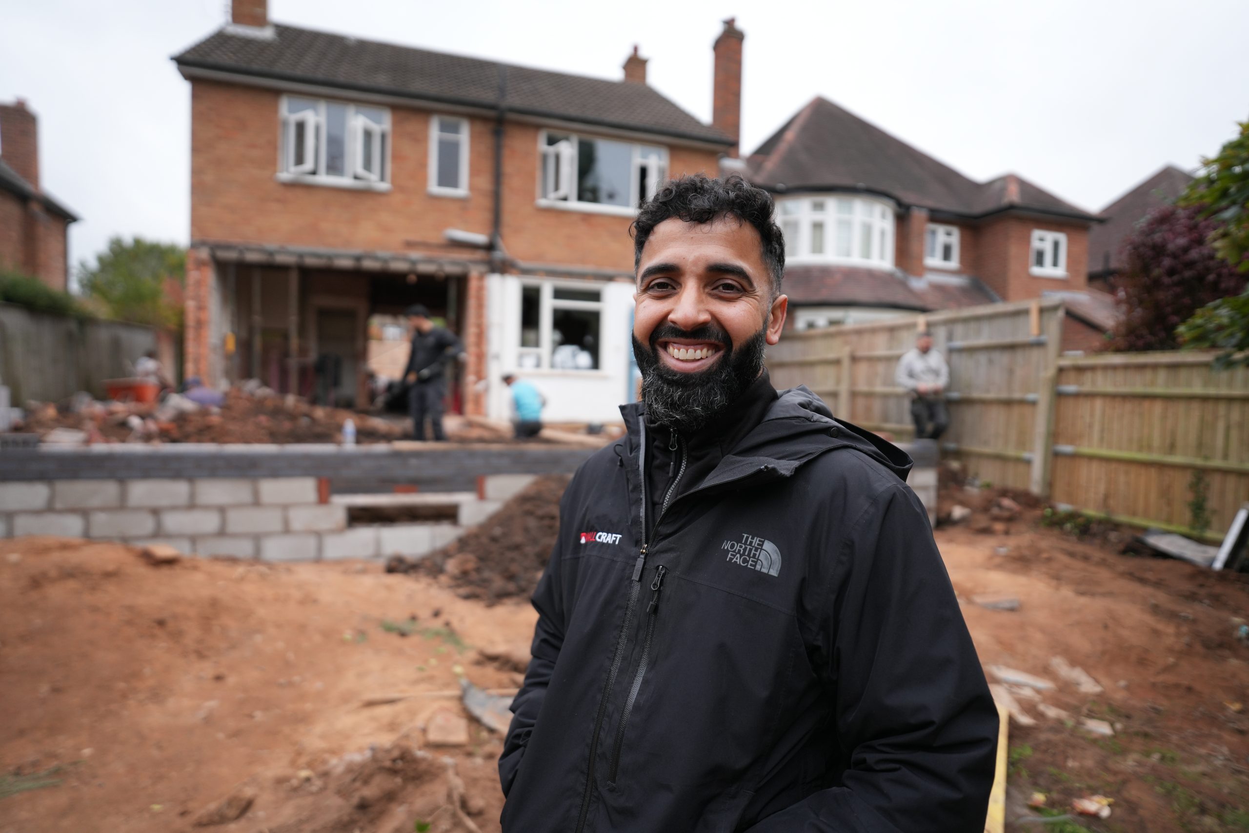 Wall Craft contractor at domestic house extension project in Birmingham